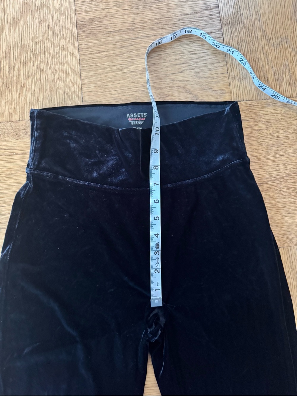 Spanx Assets Velvet Leggings Black High Waist Stretch XL - Picture 5 of 6